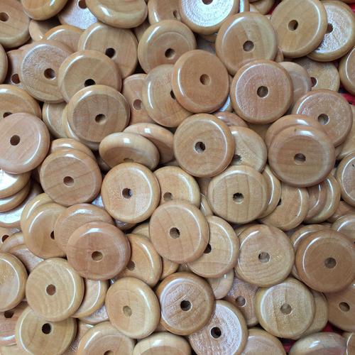 木质算盘珠子 实木算盘珠子原木色厂家直销木制品配件可定做批发